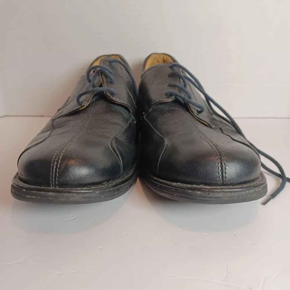 207222 MS50 SHULER MENS SHOE 8.5 W BLACK LEATHER LACE‎ UP BY JOHNSTON & MURPHY
